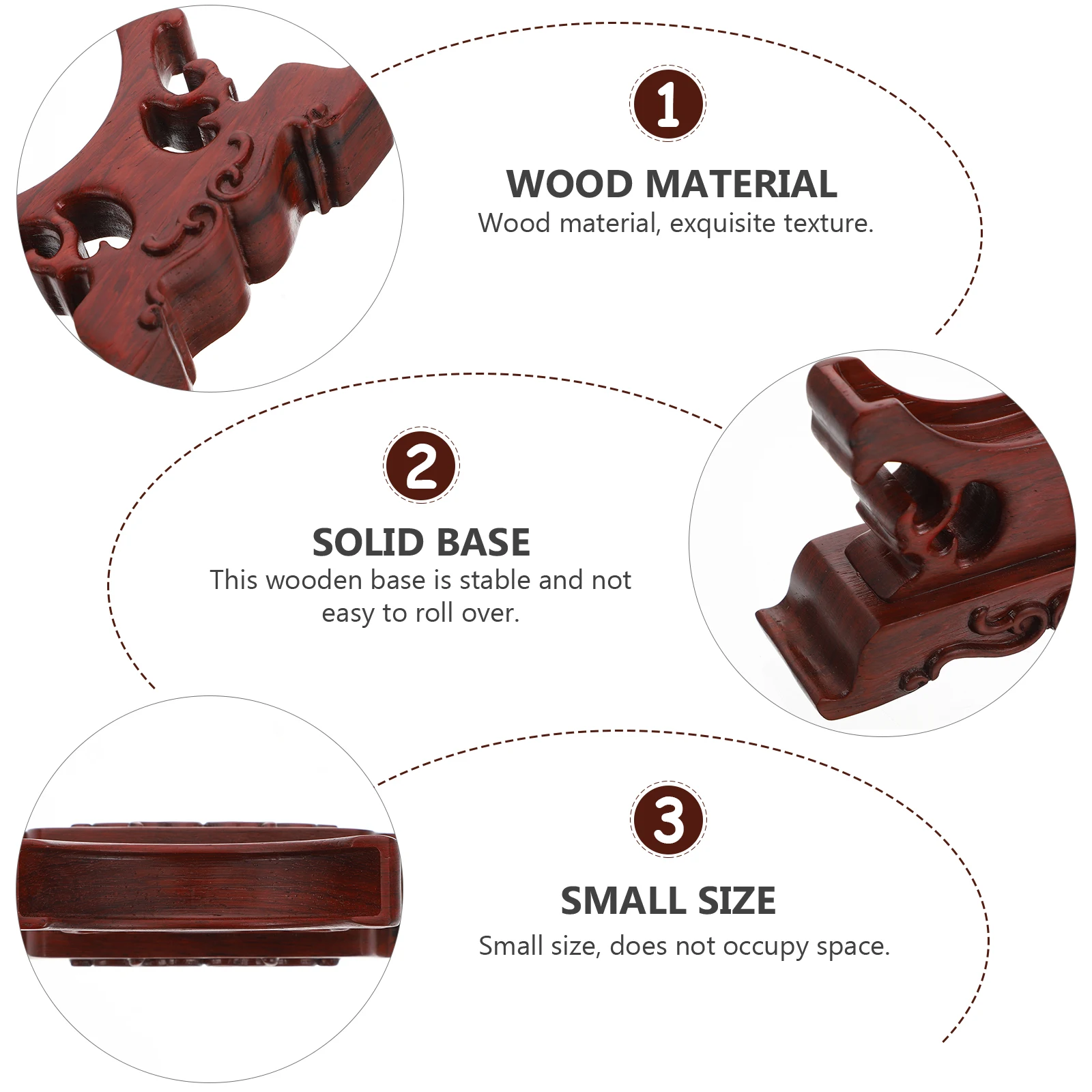 

Wooden Bracelet Holder Base Compact Design Jewelry Display Tool Suitable for Retail Home Use Bracelet Jewelry