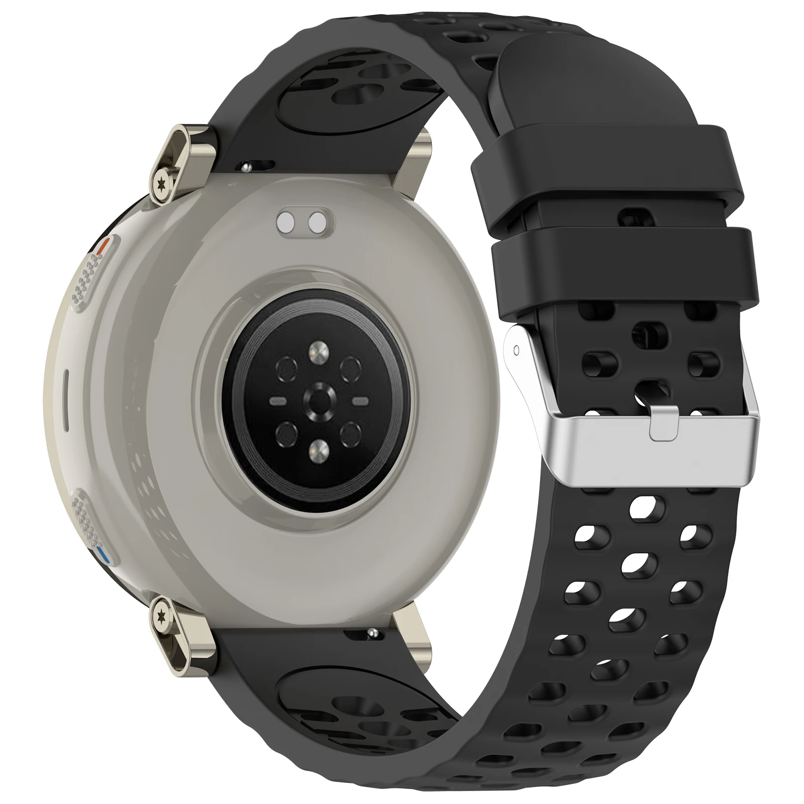 

20-миллиметровый силиконовый ремешок с дышащими отверстиями для Huami Amazfit Active 3 Premium / Samsung Galaxy Watch7 44 мм / 40 мм, спортивный ремешок для часов