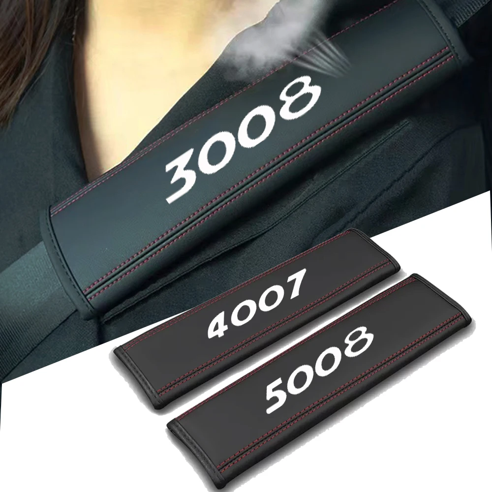 1 Pcs Car Seat Safety Belt Cover Seat Belt Case Protector Shoulder Strap Pad for Peugeot 2008 3008 4007 5008 Car Accessories