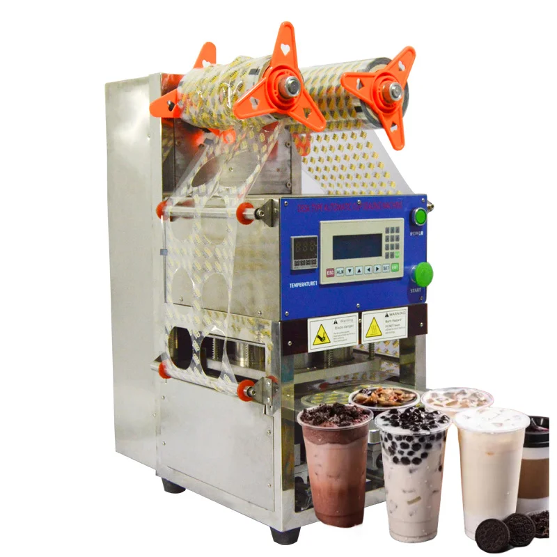 

New Automatic Sealing Machine Bubble Tea Cup Suitable For 90mm Or 95mm Food Tray Sealing Machine Cup Sealer Machine