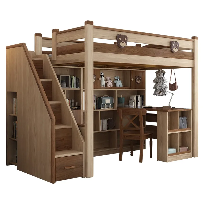 

Customizable Letto di dislocazione a castello superiore e inferiore sfalsato scrivania letto integrato sotto l'armadio letto sup