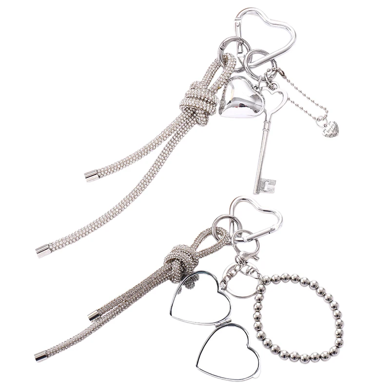 Bonito coração telefone charme moda pingente chaveiro universal telefone móvel anti perda cordão requintado mochila decoração presentes
