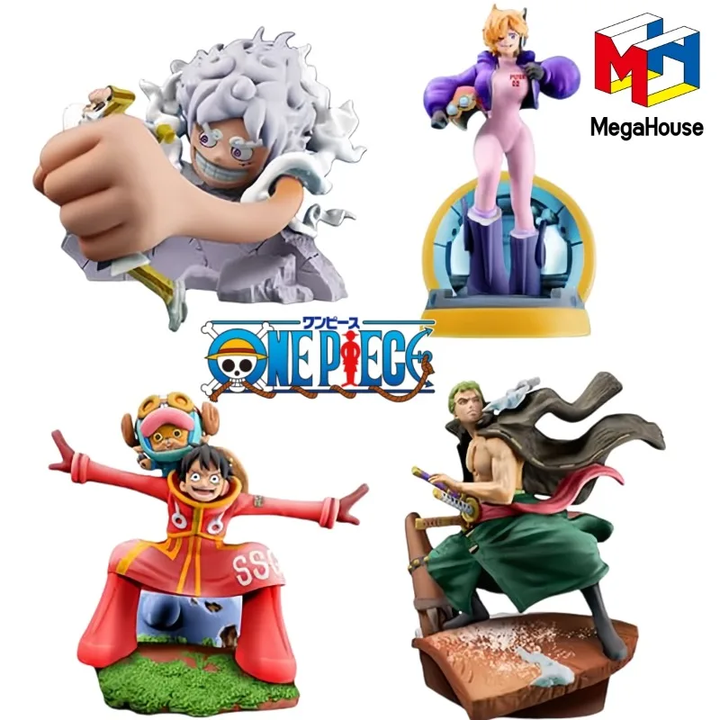 

In Stock MegaHouse Original ONE PIECE Gashapon LOG BOX Egghead Monkey D Luffy Nika Zoro Lilith Borsalino Chopper Anime Figures