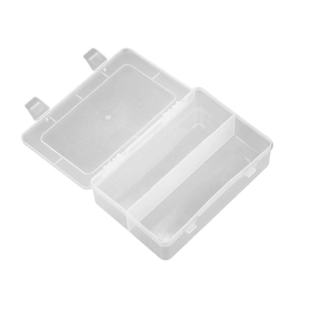 

2pcs 2-Grids Manicure Tools Box Eco-Friendly Makeup Organizer Storage Case Portable Jewelry Container Dustproof