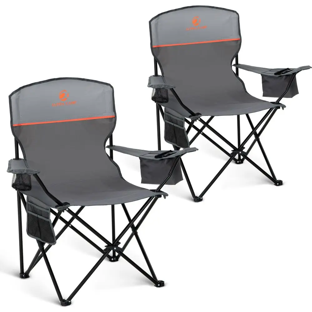 

2 Pack Portable Camping Chair for Adults, Folding Outdoor Camp Chair Lightweight Lawn Chairs Folding Collapsible Chair for Camp