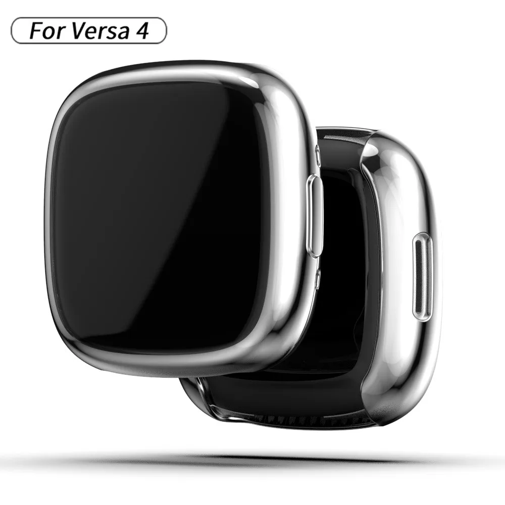 Versa 4 Screen Protector Case Ultra Thin Bumper Full Protective Cover Shockproof Case For Fitbit Versa 4 Smart Watch Case Cover