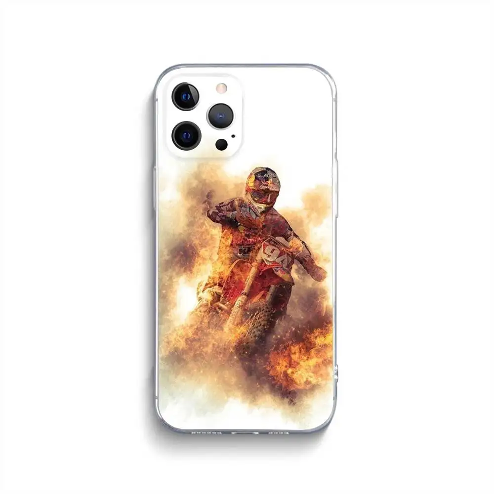 Etui na telefon Moto Cross Motorcycle Sports do iPhone 16,15,14,13,12,11,Pro,Max,Xs,Xr,X,7,8,Plus,Mini Silicone Clear Cover