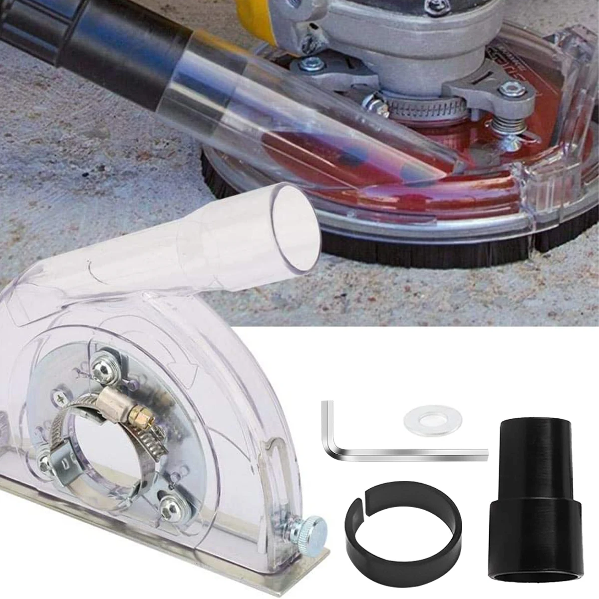 

Attachments Dust Extractor Cutting Shroud Guard Professional Angle Grinder Guard Durable Grinding Cover Applicable 100/125/150