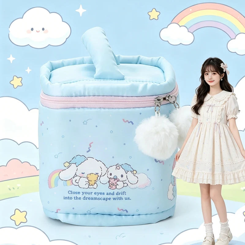 Cinnamoroll Sanrios Cosmetic Bag Cartoon Printing Super Light Cute Bags for Woman Portable Storage Bag New Compact Storage Bag