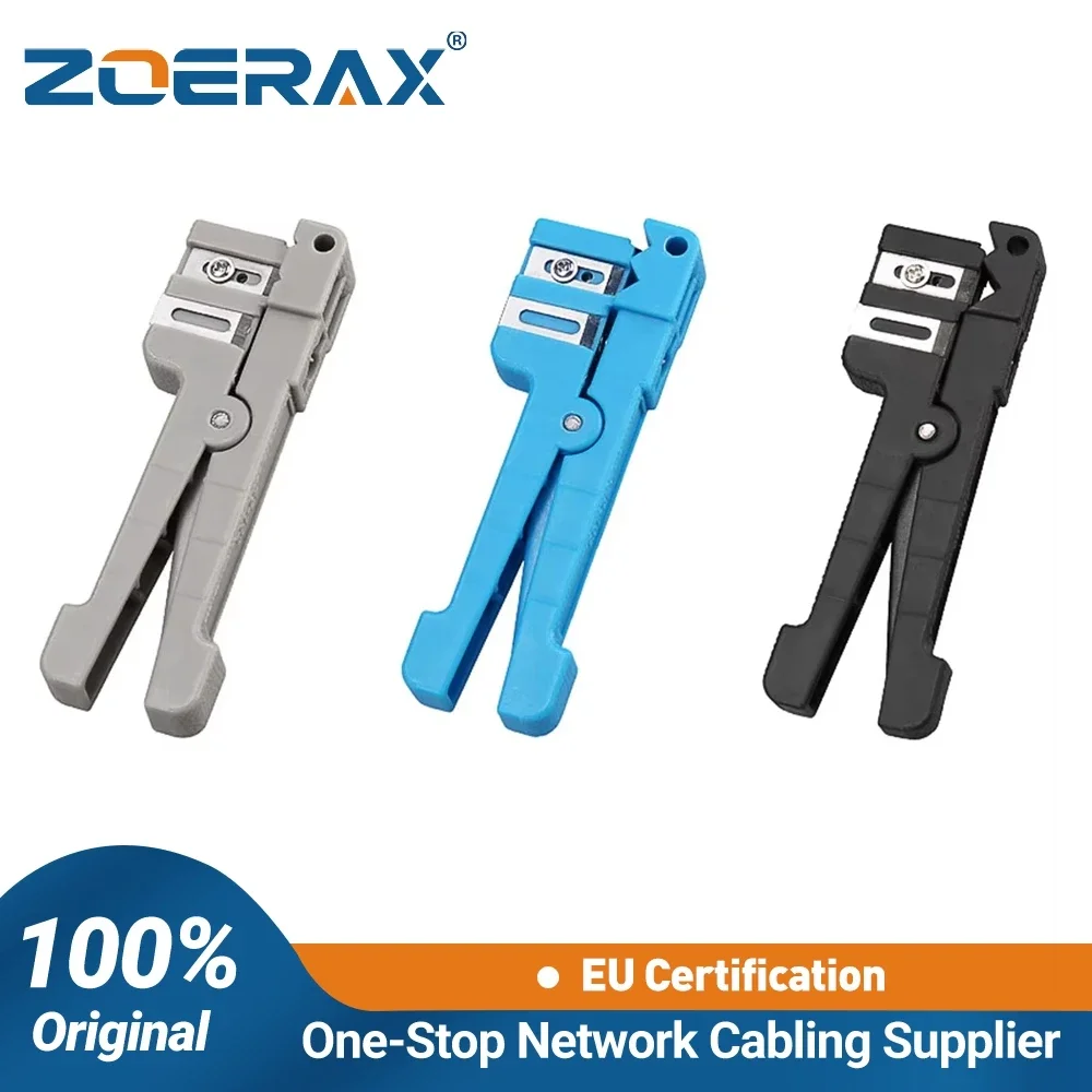 ZoeRax Glasfaser-Abisolierwerkzeug, einstellbarer Kabelschneider für 0~3,2 mm/3,2~5,6 mm/5,6~7,9 mm Koaxialkabel, Abisolierwerkzeug