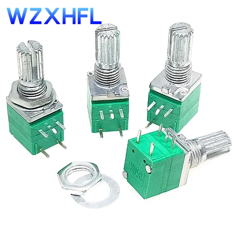 5PCS New RV097NS 5pin RK097NS RV097 5K 10K 20K 50K 100K 500K with a switch audio shaft 15mm amplifier sealing potentiometer