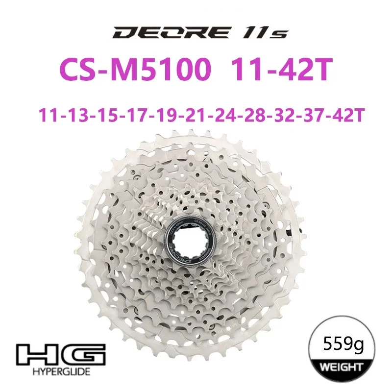 Deore CS-M5100 Cassette 11S MTB K7 42T 51T Mountain Bike Ratchet 11V Chain X11 11 Speed Parts Bicycle Freewheel