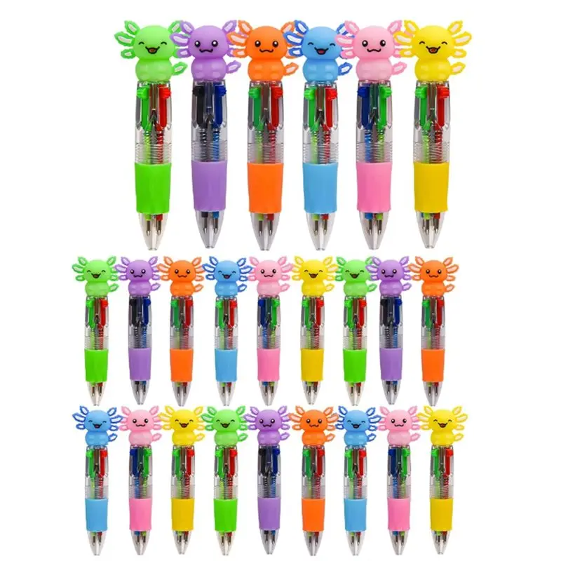 a13e-gift-30-pieces-of-cute-cartoon-salamander-four-color-mini-pen-color-ballpoint-pen-primary-school-student-stationery