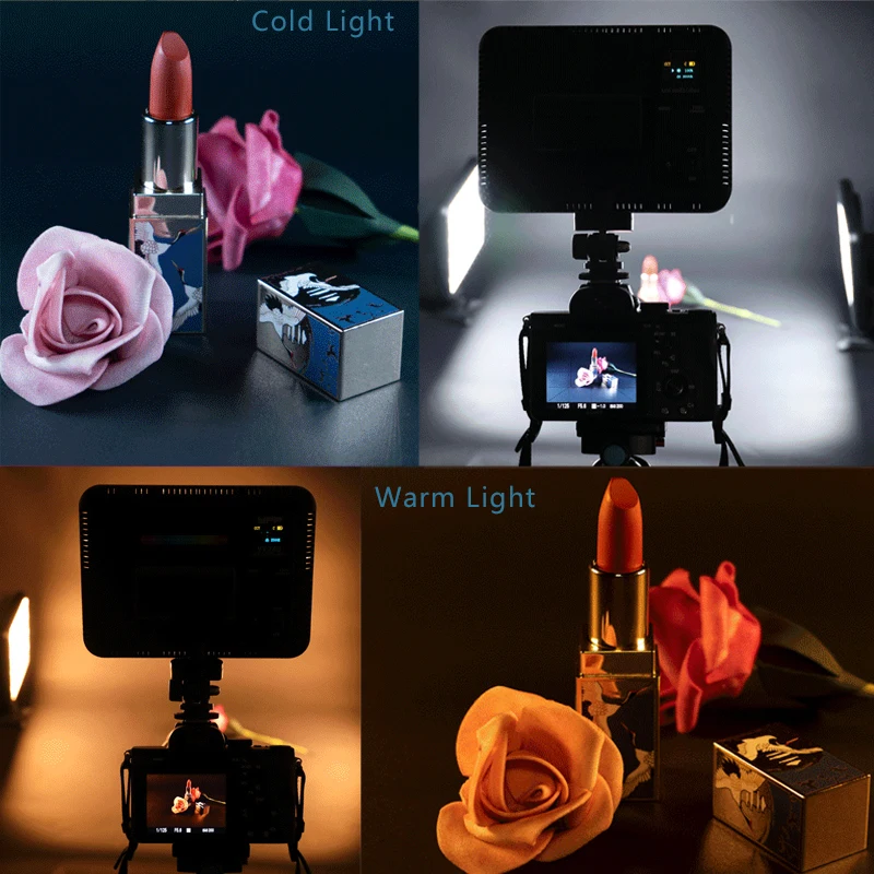 P24C RGB Video Light with Tripod Battery LED Photo Studio Light for Video Recroding Phone Live On Camera Photography Lamp Para