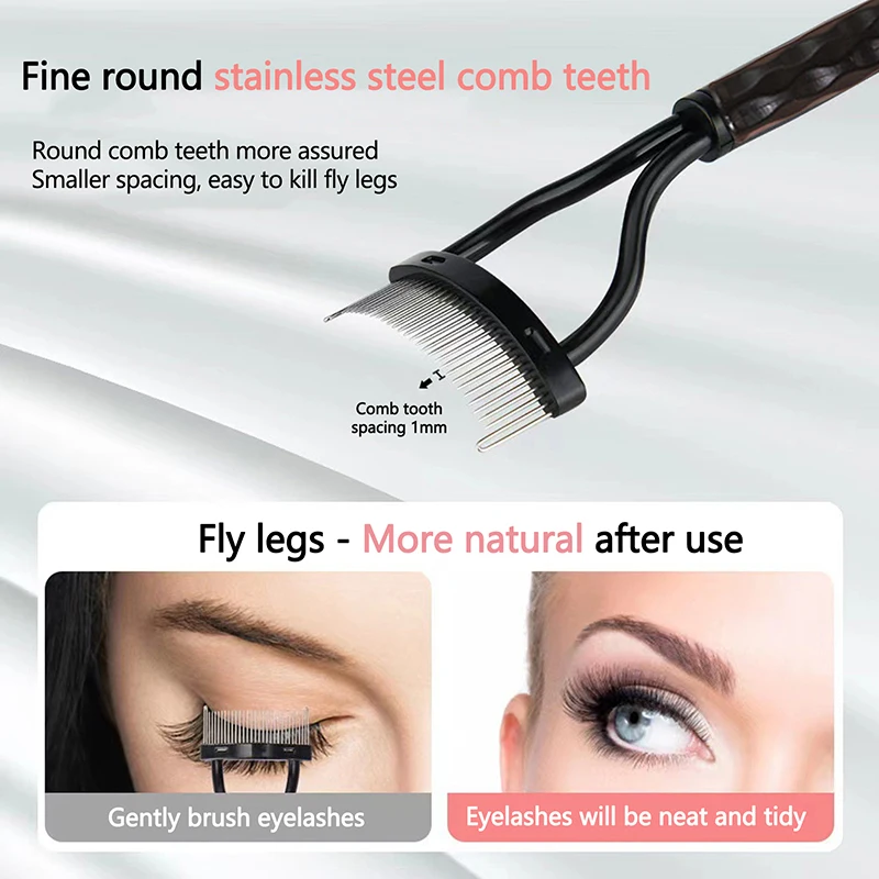 Wimpern Separator Metall Zähne Gerade Wimpern Curler Schönheit Make-Up Edelstahl Wimpern Pinsel Kamm Mascara Curl Make-Up-Tool