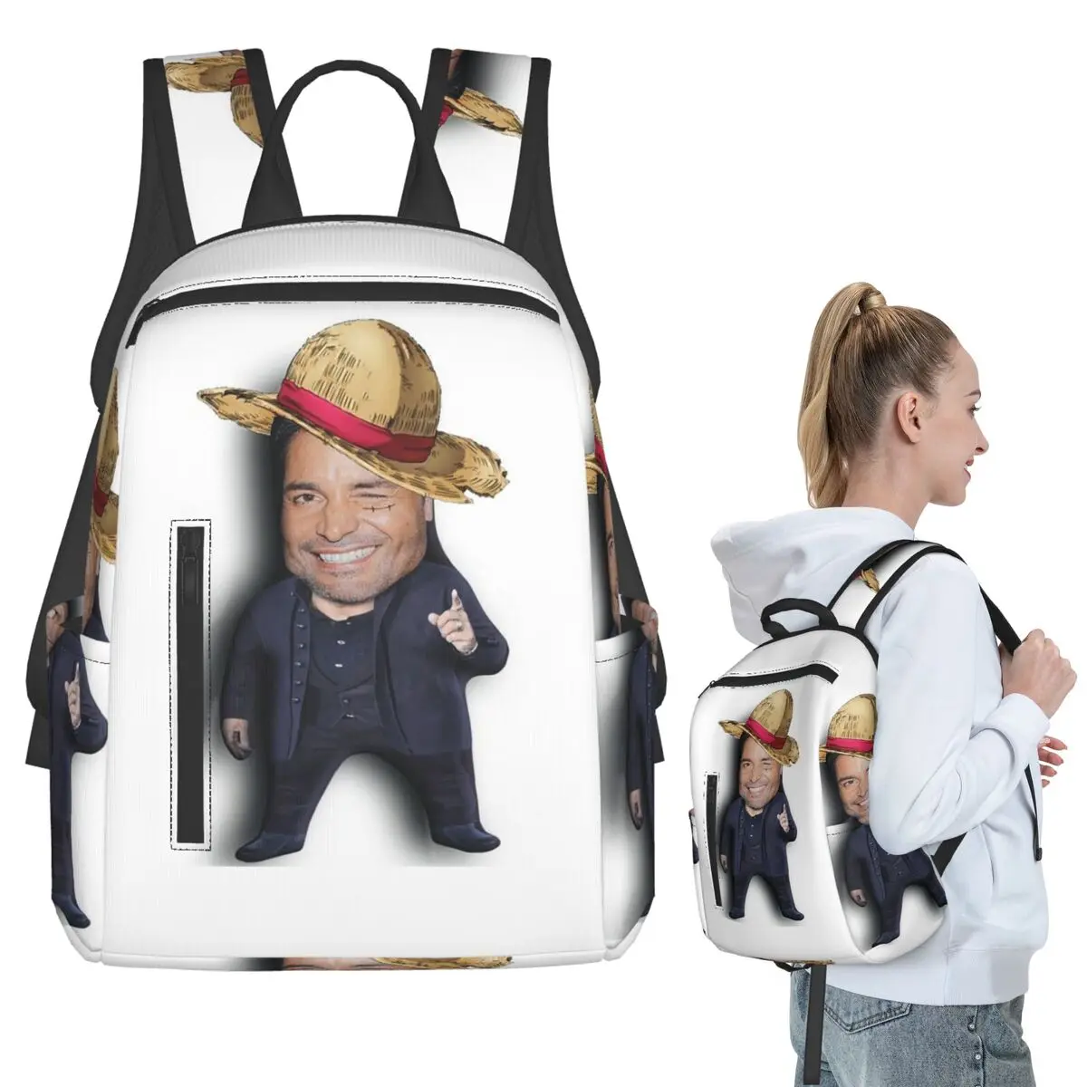 chayanne-chiquito-meme-バックパック学生ブックバッグ子供スクールバッグラップトップショルダーバッグ男性女性