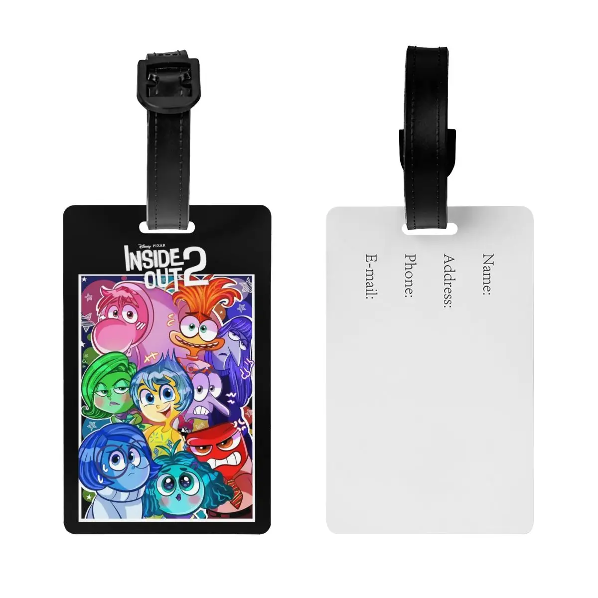 Inside Out Emotions Luggage Tags Travel Accessories Cartoon Holder Boarding Tags Holder Baggage Tag ID Address Baggage Tag Gifts