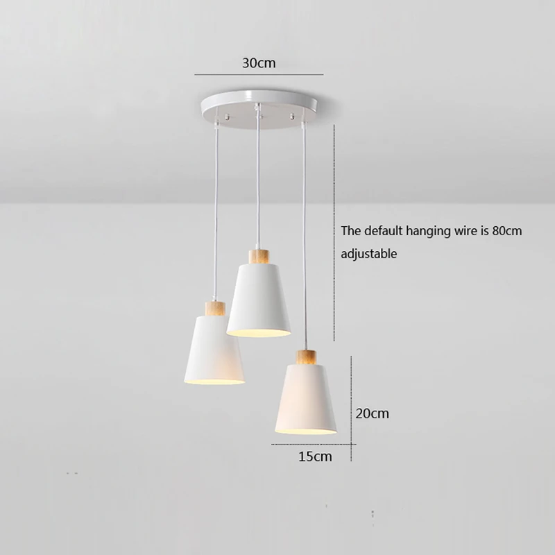 PHYVAL Nordic Pendant Lamp simple Creative Modern Pendant Light White lampshade E27 Bedroom Restaurant Living Room Lighting