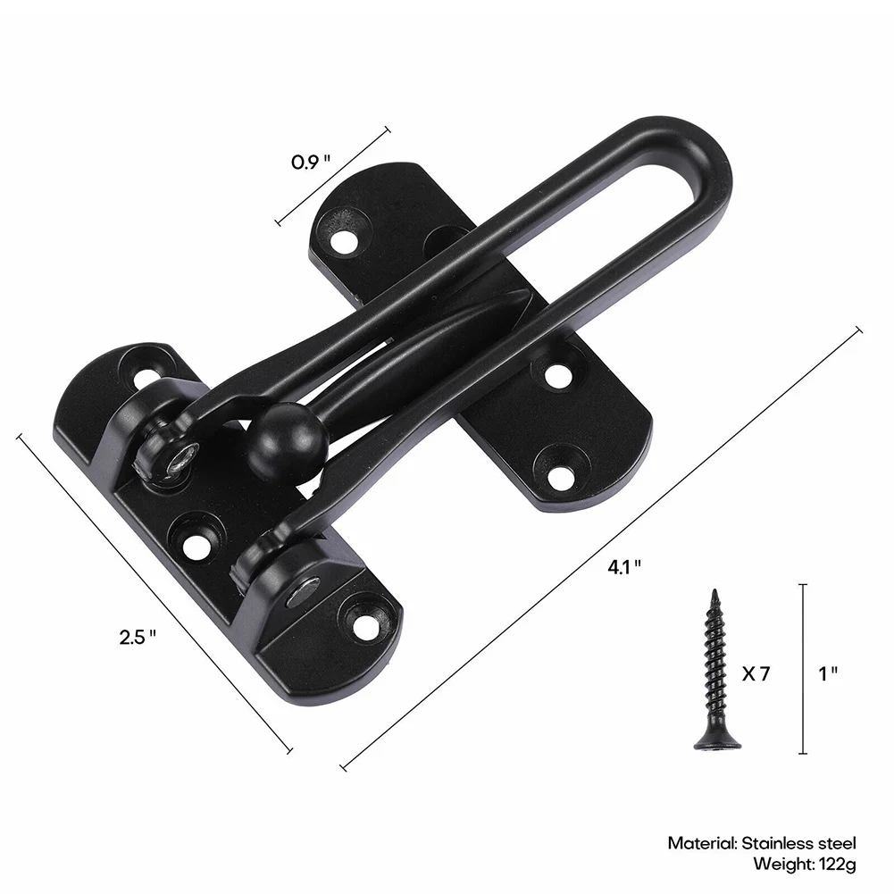 Clasp Locks Insurance Door Bolt Anti-Theft Room Bar Buckle Chain Stainless Steel Bed Room Home Improvement Hardware