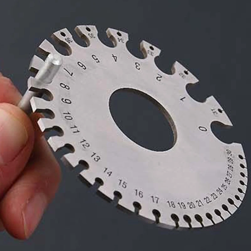 0-36 Round AWG SWG Wire Gauge Thickness Ruler Gauge Diameter Stainless Steel Measurer Tool