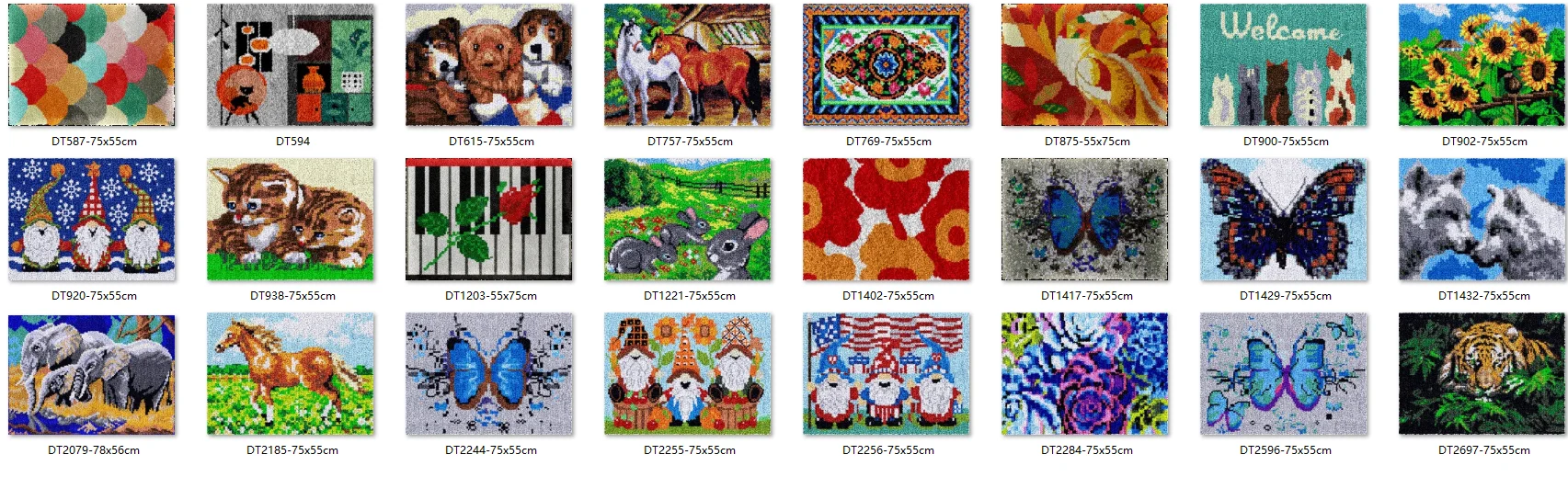 

Наборы ковриков с крючками-защелкой 55–75 см, наборы для изготовления гобеленов, поделки для рукоделия крючком для взрослых, предварительно напечатанные подсолнухи с узором на холсте