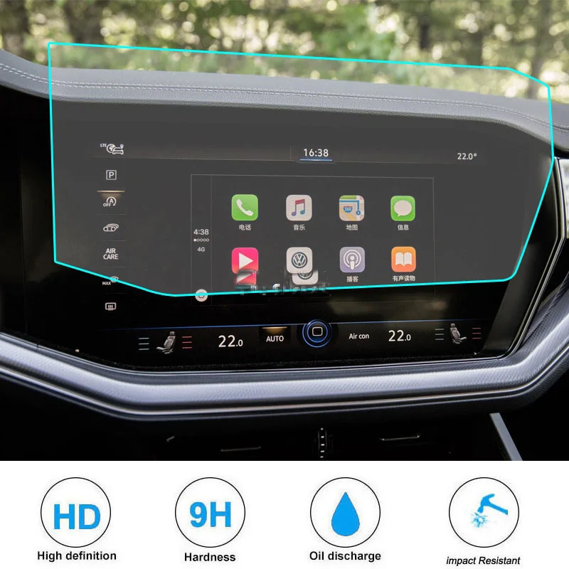 

PET Screen Protective Film Screen Protector For Volkswagen Touareg 2019 2020 Car radio Navigation GPS Navigation