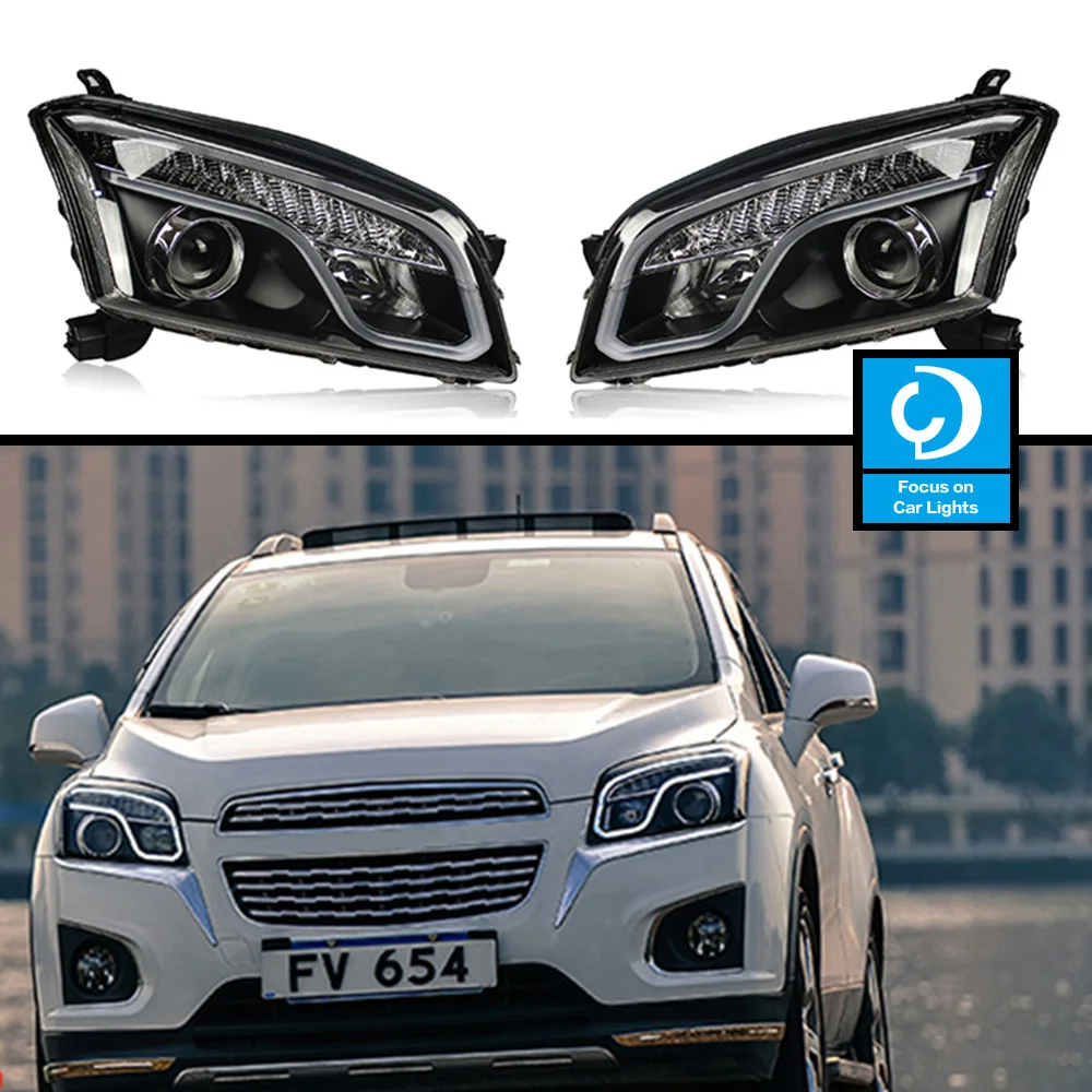 Car Front Headlight For Chevrolet TRAX 2014-2016 LED HeadLamp Styling Dynamic Turn Signal Lens Automotive Accessories Assembly