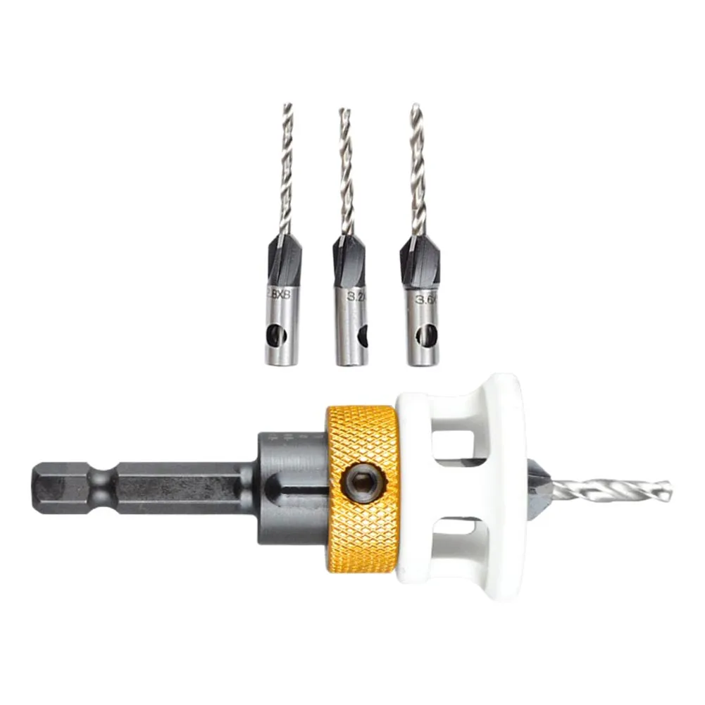 

Clean Holes In Wood Materials Depth Stop Drill 3.2*8mm Adjustable Drill Bits Precise Holes Professional Results