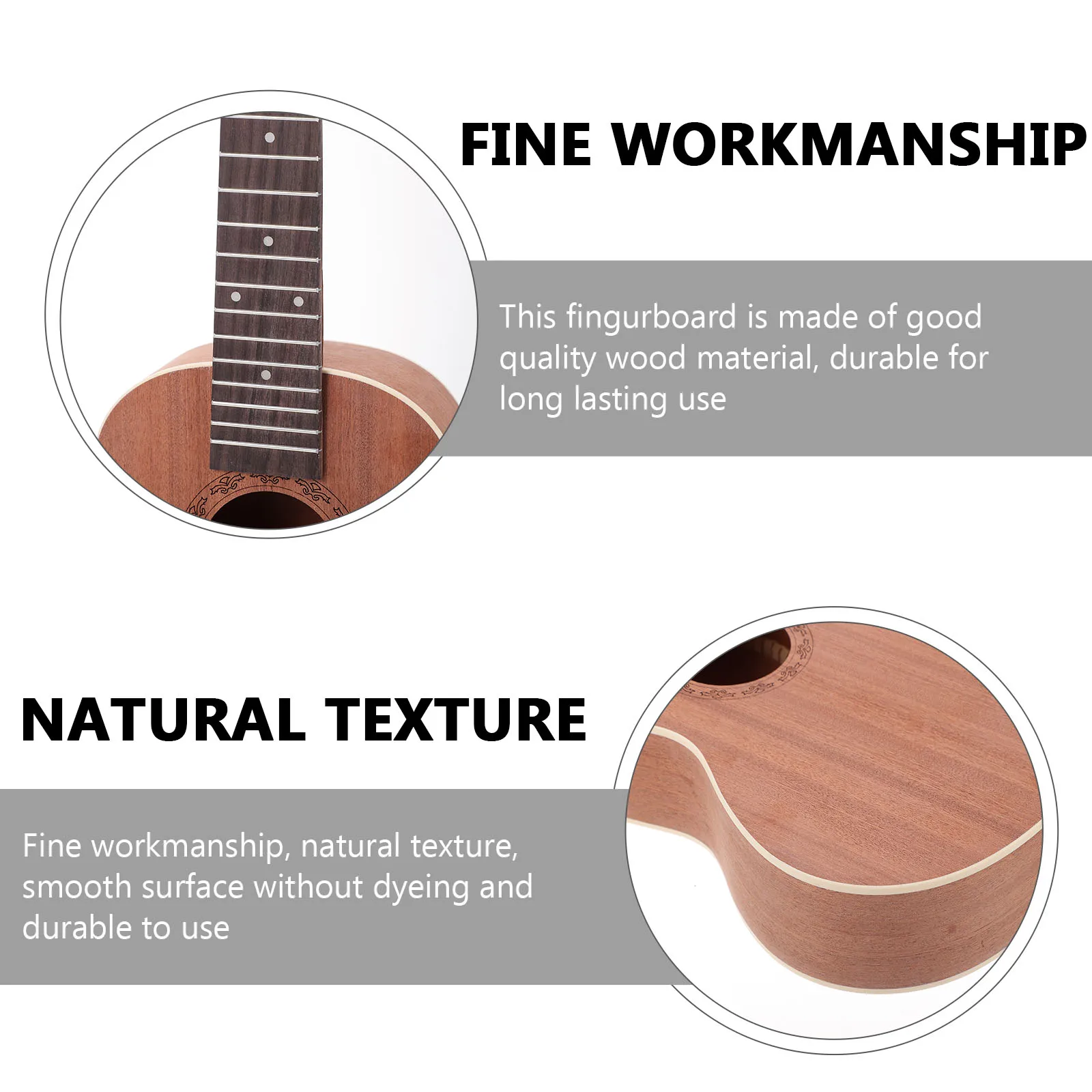 

1 set 1 Set Diy Kit Semi-Craft Ukulele Materials Polished Surface Small Guitar Decoration Handmade Plaything For Kids Gift