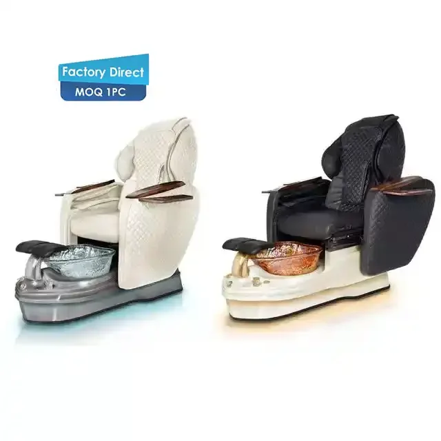 

Reclining electric pedicure chair nail salon furniture foot spa light surfing knead massage chair for manicure