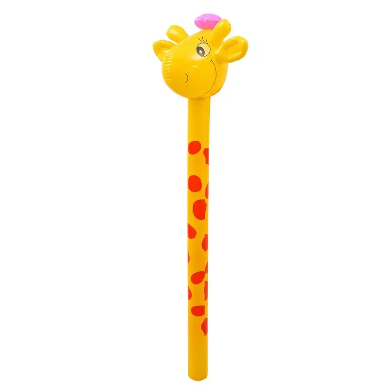 Animal Theme Inflatable Animals Stick Balloon Sticks Jungle Safari 10Pcs Fun Jungle Animal Balloon With Smile Face  With Sound