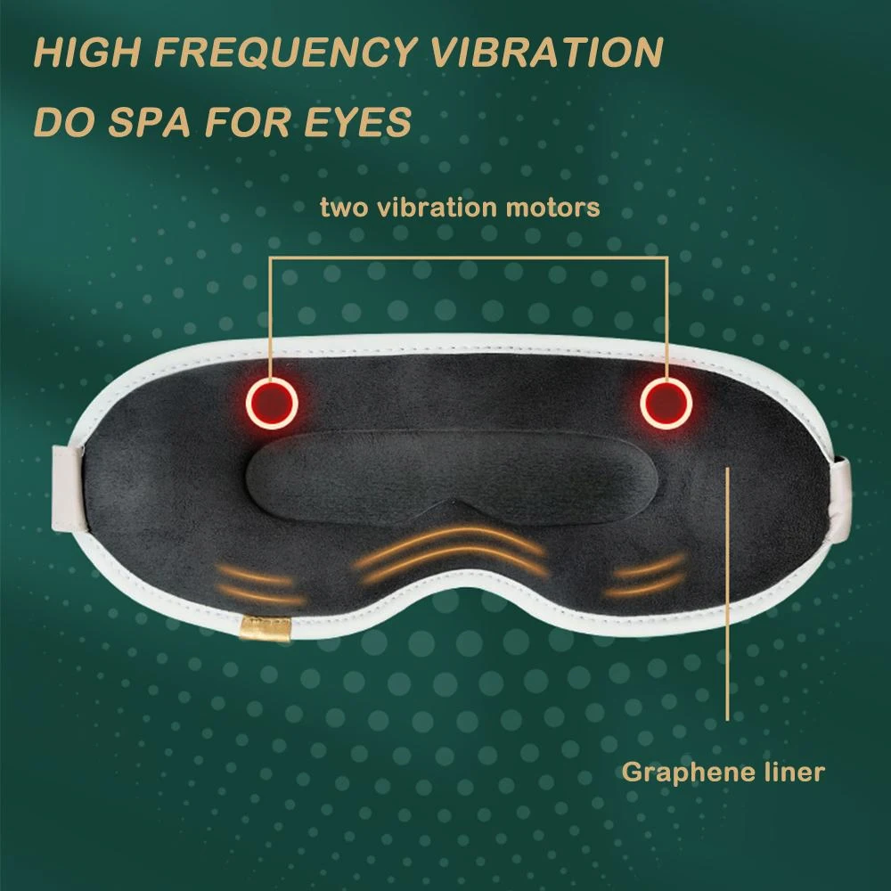 Wireless Heated Eye Mask Rechargeable Smart Eye Massager Relax Strain Dry Dark Circles Improve Sleep 3D Contoured Eye Sleep Mask