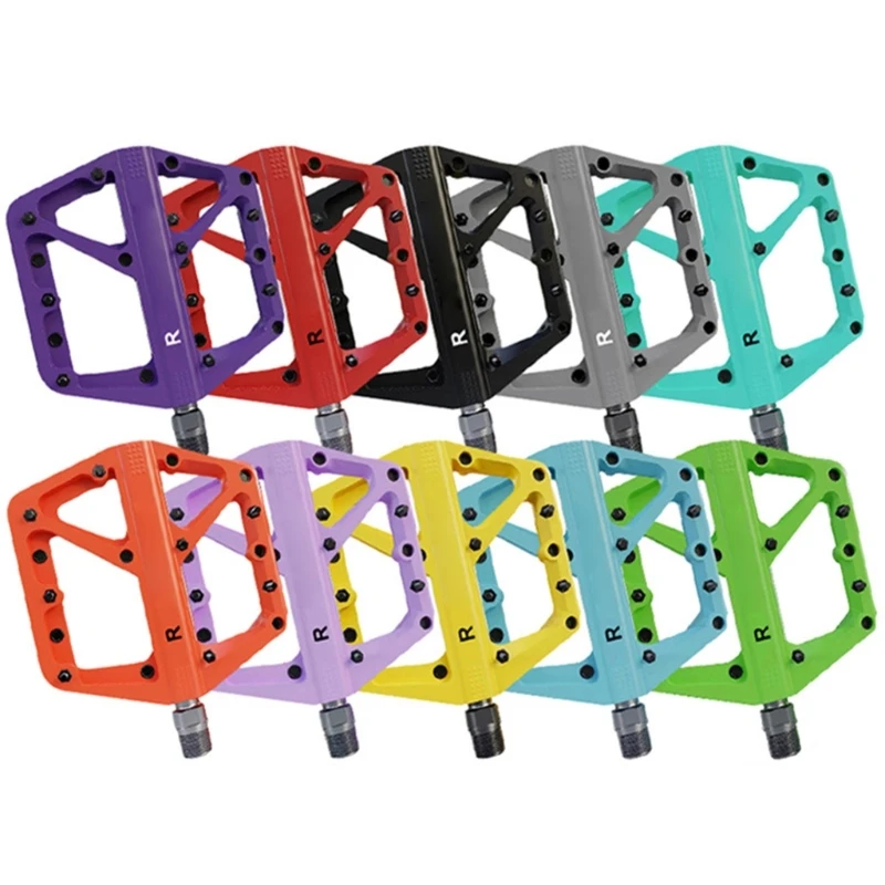 Nylon Bike Pedals Enhancing Grip Flat Pedals for Street Bike Cycling Enthusiasts