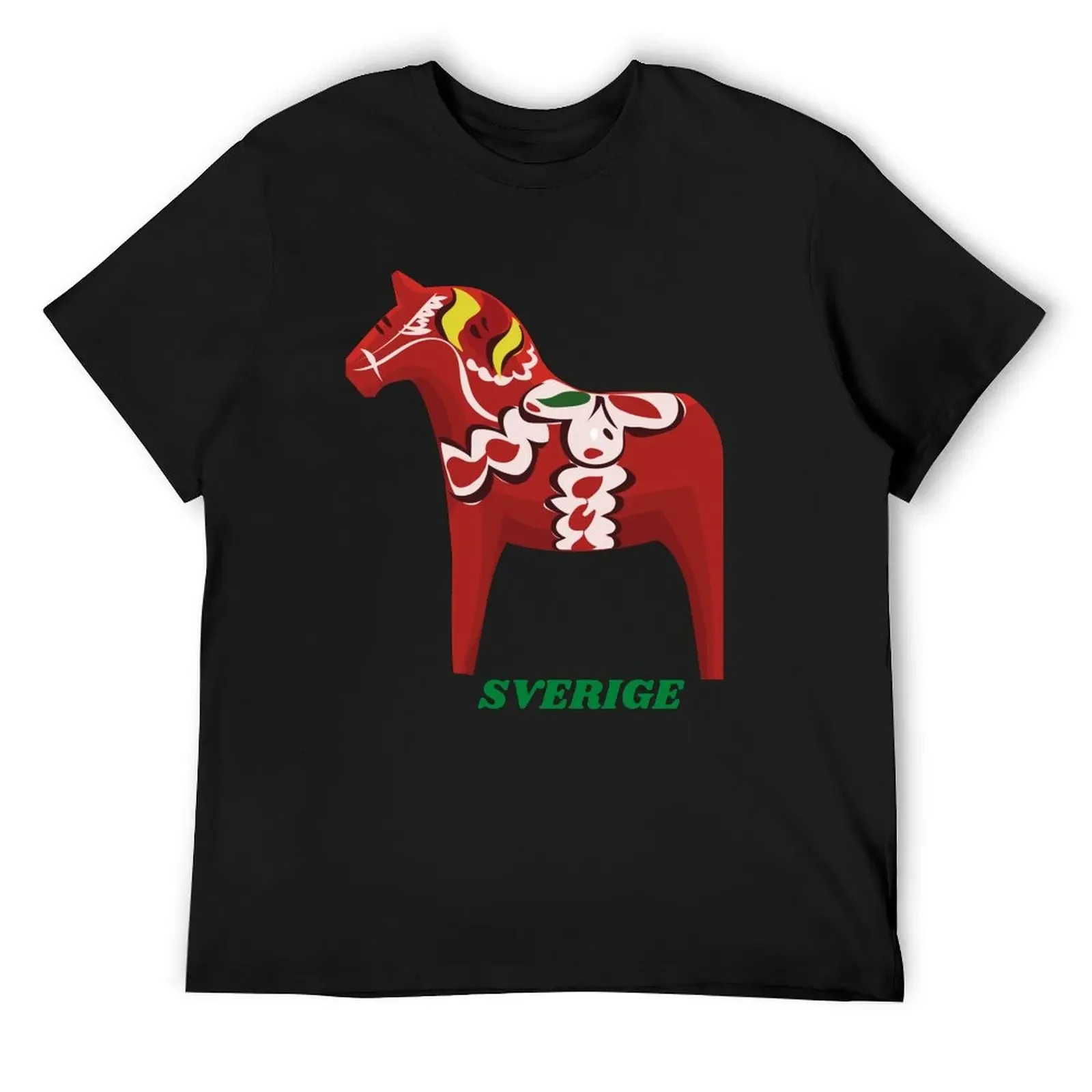 Sverige Dala Sweden Red Horse T-Shirt graphics customizeds oversizeds t shirts for men cotton