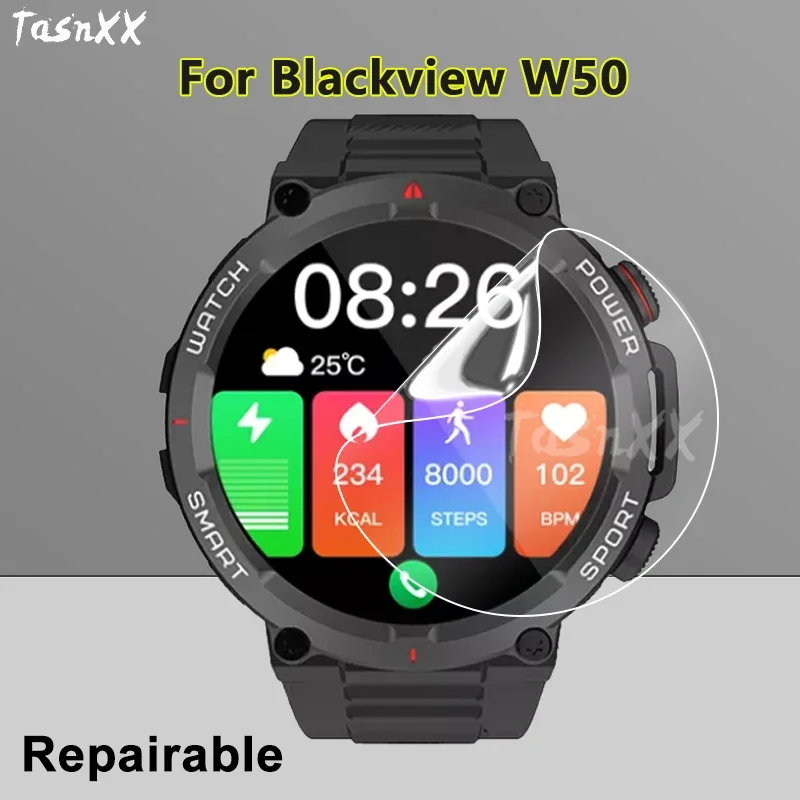 

Ultra Clear Slim Screen Protector For Blackview W50 Pro SmartWatch Anti Scratch Soft Repairable Hydrogel Film -No Tempered Glass