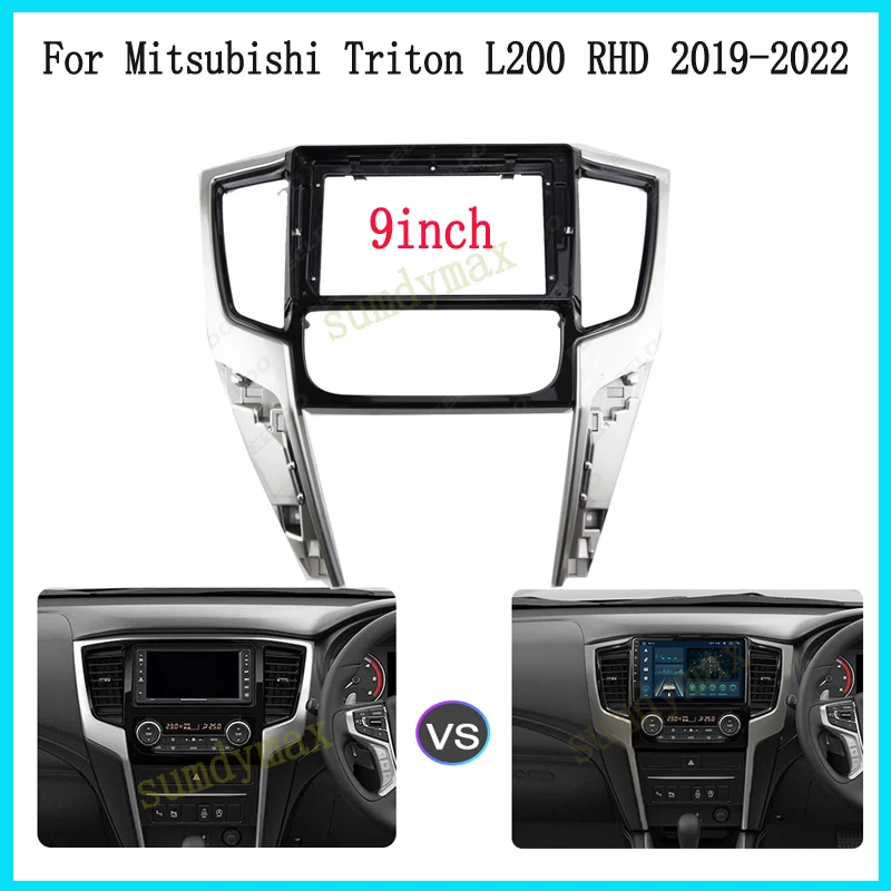 

9inch Android Radio Dashboard Kit Face Plate Fascia Frame For Mitsubishi Triton RHD 2019+ car panel Radio Audio Dash