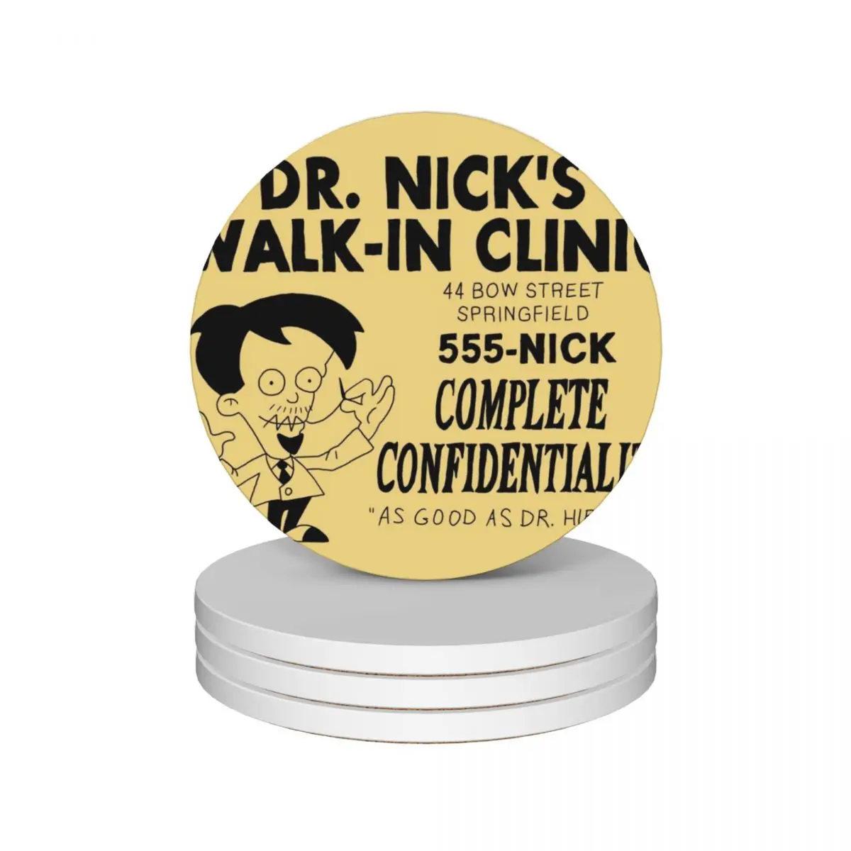 

Dr Nick Ad Ceramic Coasters (Set of 4) Cup for tea household utensils kitchen teapot mat Coasters