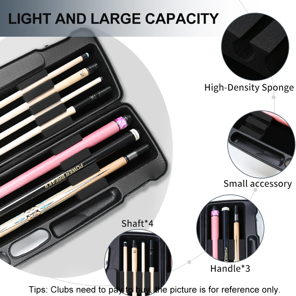 2024 High Quality Billiard Cue Case Billiard Pool Cue Case Billiard Accessories Combination Lock Pool Cue Case1/2 Split Case