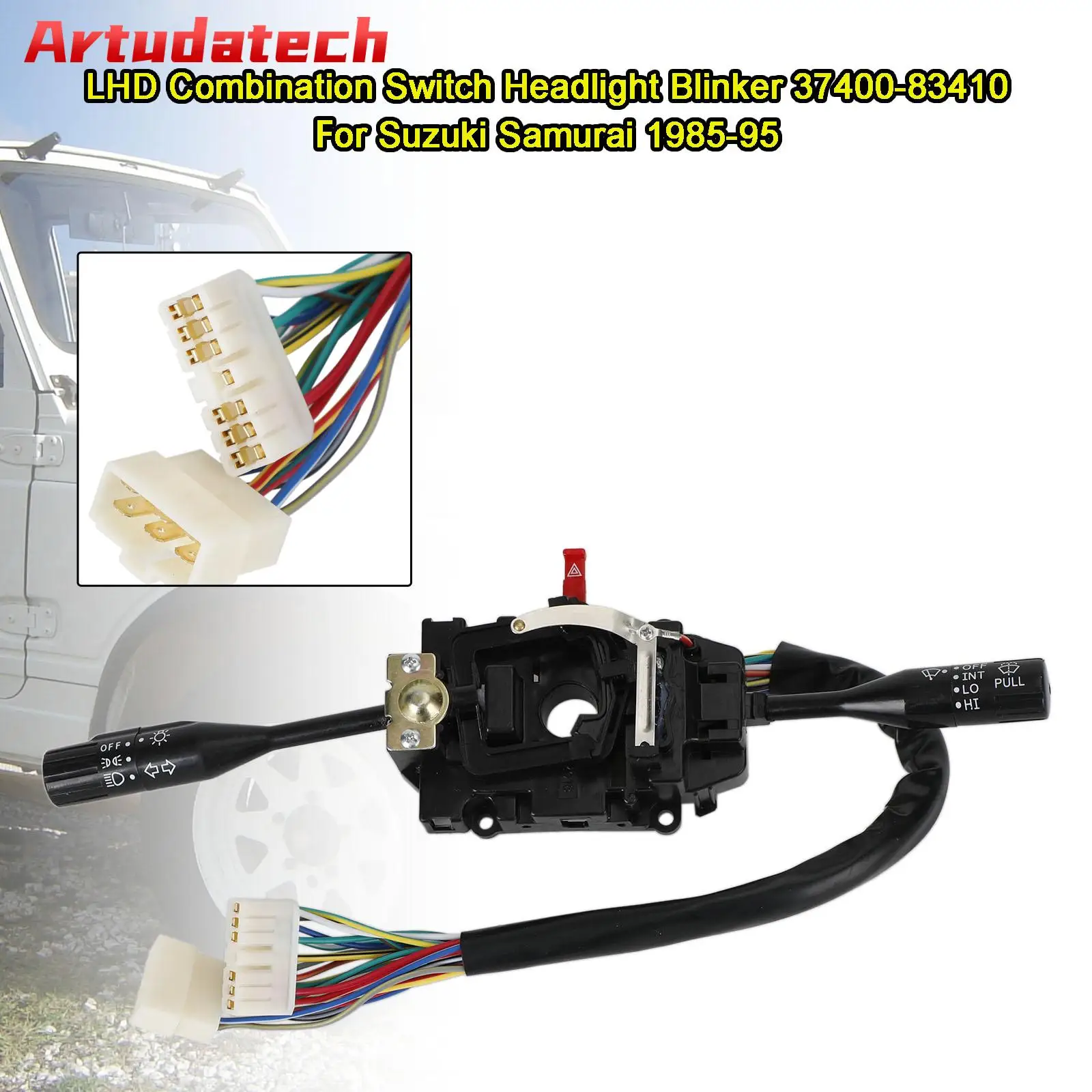 Artudatech LHD Combination Switch Headlight Blinker 37400-83410 for Suzuki Samurai 1985-95 Car Accessories