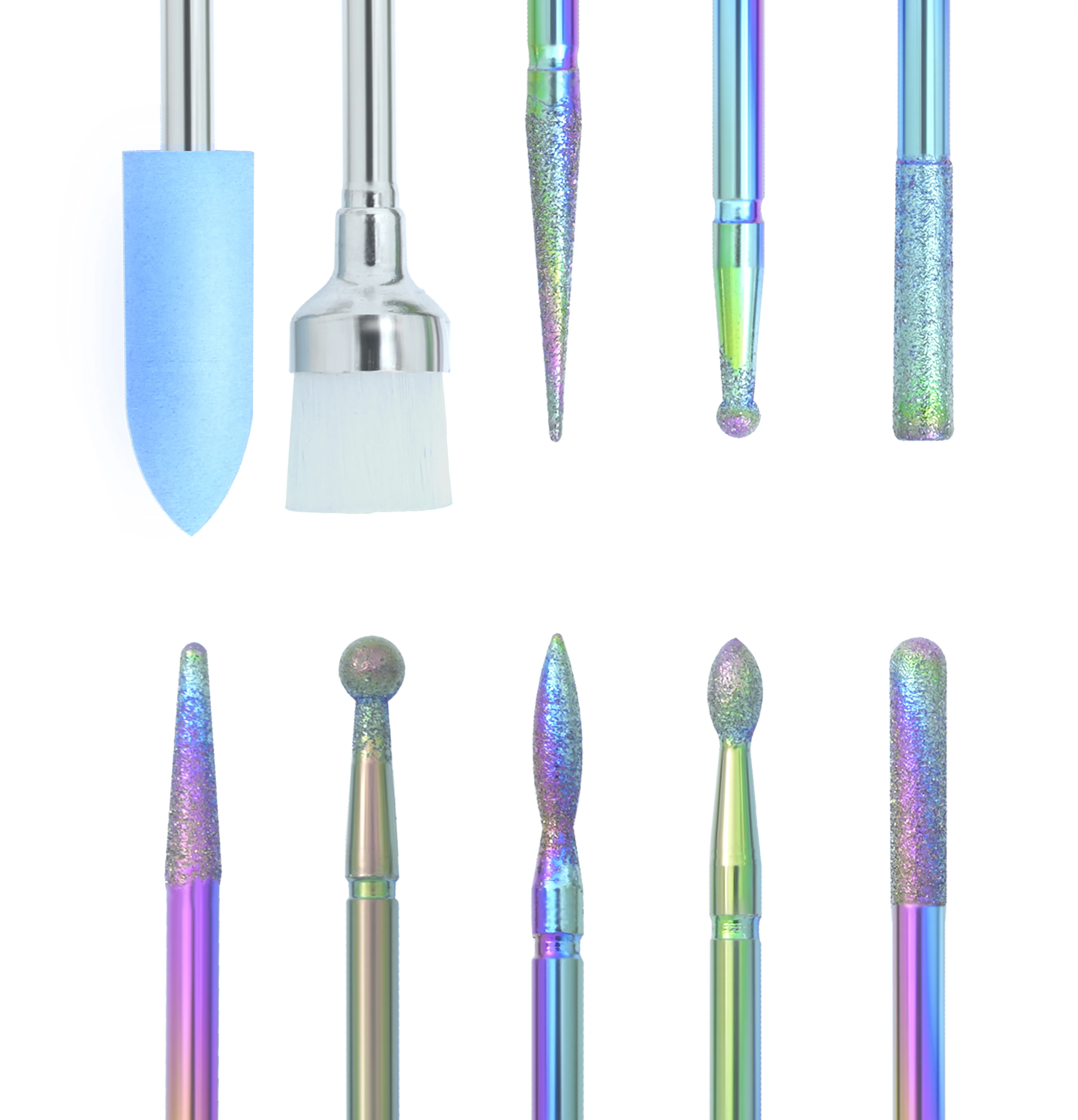 10 قطعة لقمة ثقب الأظافر المهنية مجموعة مواد الأظافر من قاطعة المطحنة للتقليم جميع أدوات معدات مانيكير الأظافر