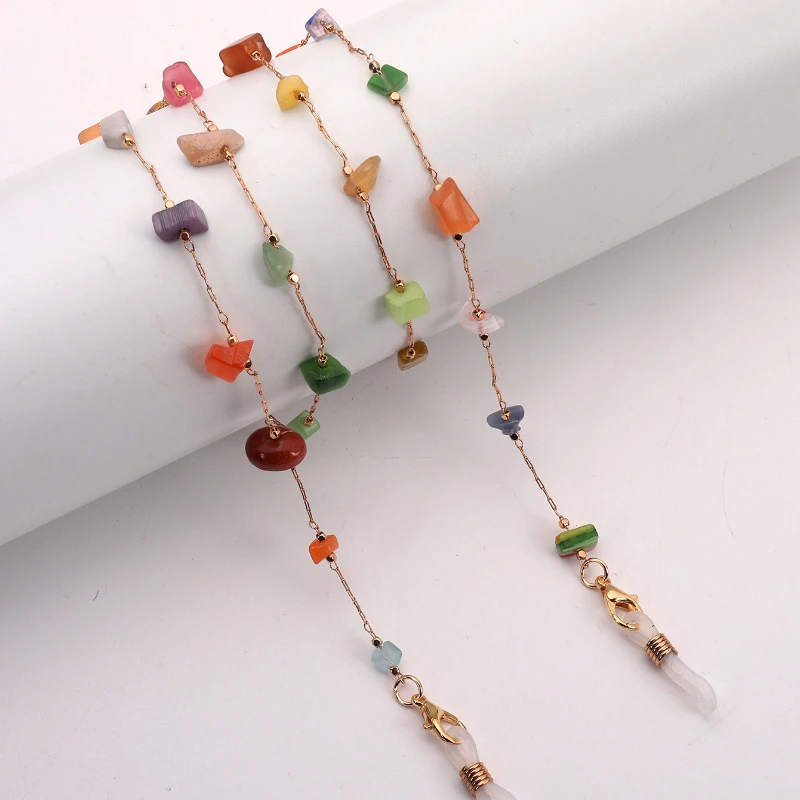 

Fashion Sun Glasses Small Stone Eyeglasses Chain Women Outside Casual Sunglasses Accessory Necklace Gift Mask Hanging Rope