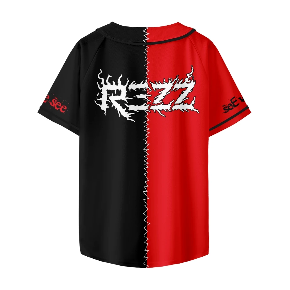 Rezz Merch Baseball Jersey Women Men Short Sleeve T-shirt Casual Streetwear Unisex Clothes