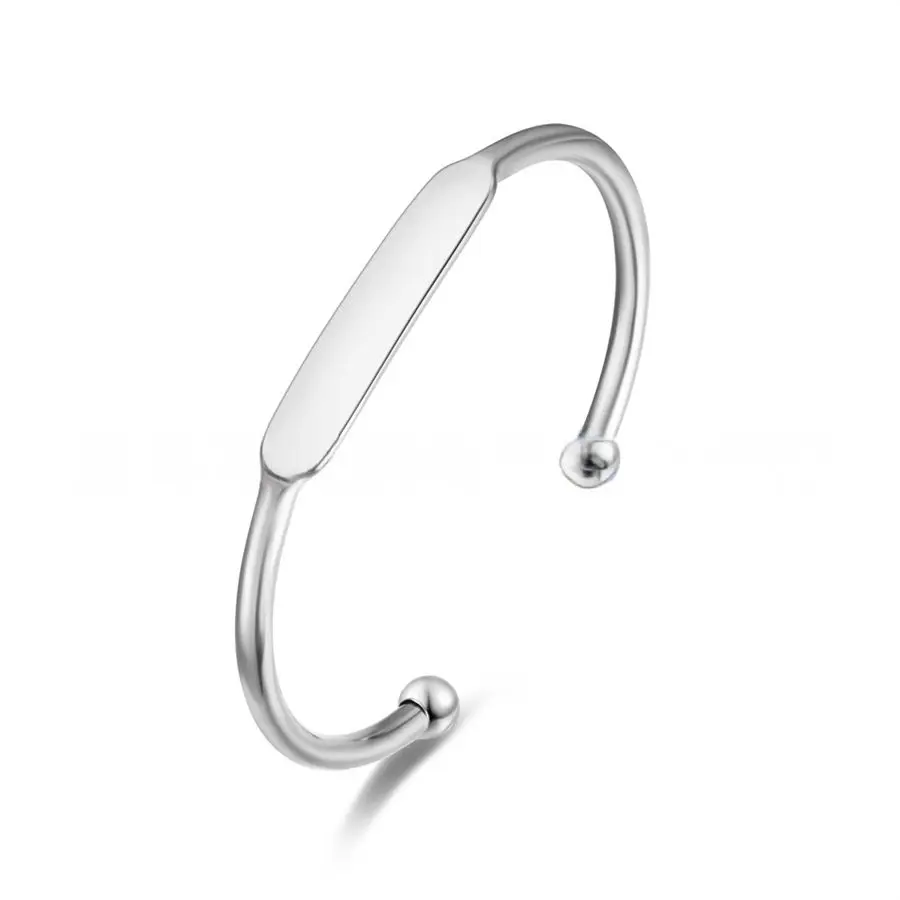 10pcs Simple Stainless Steel Bracelet Adjustable Bracelet For Women Laser Engraved LOGO Fashion Jewelry Accessories