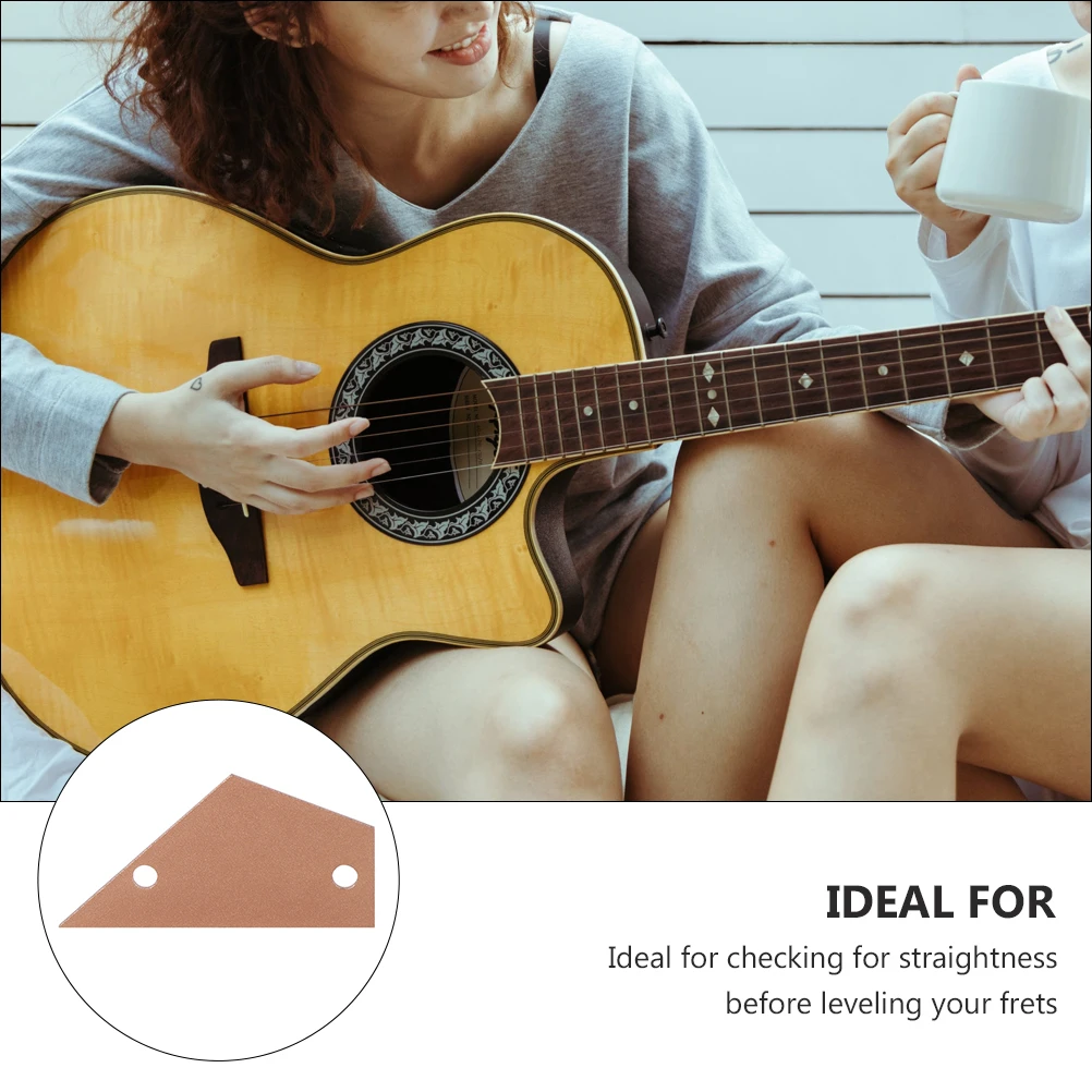 

1pc Guitar Fret Leveling Tool Aluminum Fretboard Neck Straightness Guitar Leveling Ruler Checker For Truss Rod Adjustment Golden