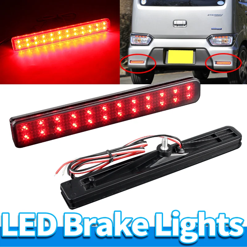 

2 шт. светодиодные стоп-сигналы, светодиодный стоп-сигнал для Suzuki Wagon R Stingray Hatchback27 2020up SMD, светодиодный отражатель бампера, габаритные огни