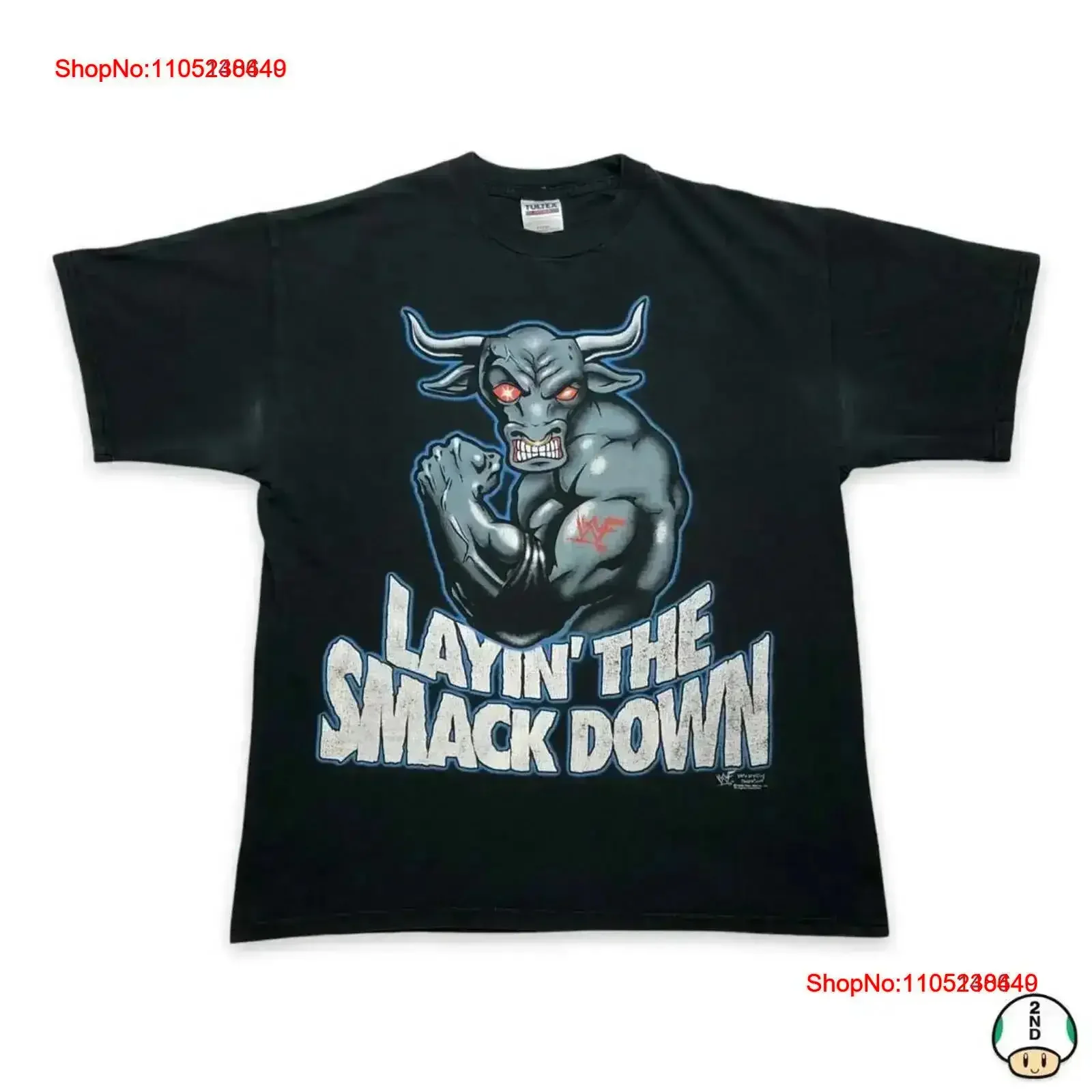 Vintage 1998 WWF The Rock T-Shirt Herren XL Black Layin Smack Down Wrestling Washed Atmungsaktive Modedesigner-Kleidung Vintage