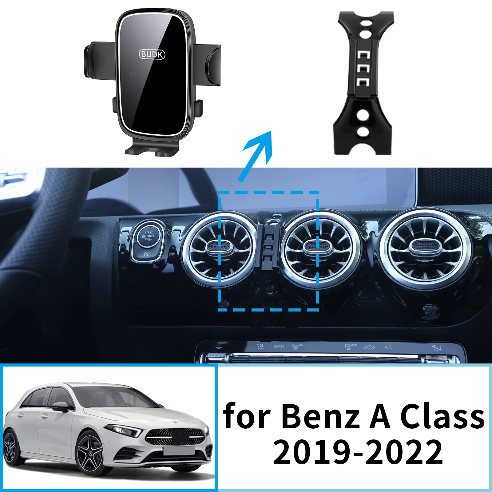 

Car Mobile Phone Holder for Mercedes Benz A Class CLA A200 A180 W177 2019~ 2022 Navigation Stand Auto Accessories GPS Bracket