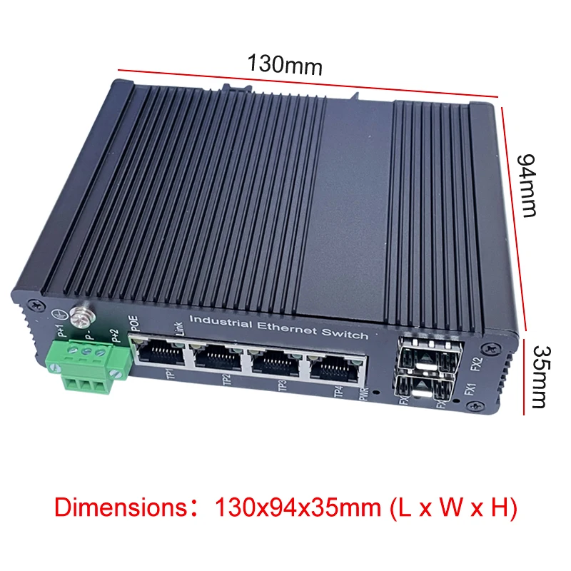 Industrial Fiber Switch 1000Base-FX SFP Slot to 10/100/1000Base-T 1/2/4/8 Port UTP RJ45 Gigabit Ethernet Fiber Media Converter