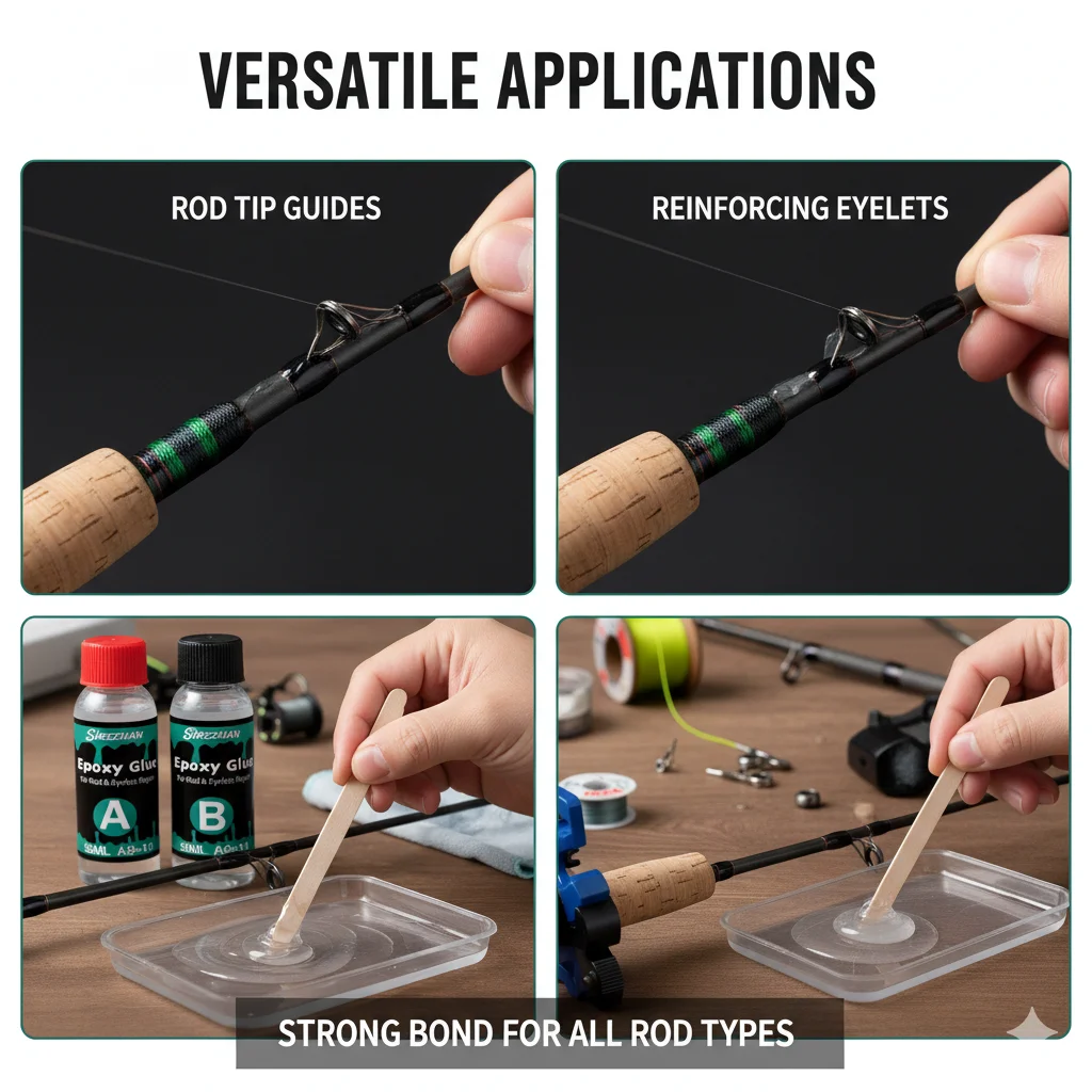 AB Epoxy 1:1 for Fishing Rod Repair, Clear Two‑Part Adhesive, Guides/Eyelets/Tip‑Top Fix, Fast Cure, Sandable, Water‑Resistan view 3