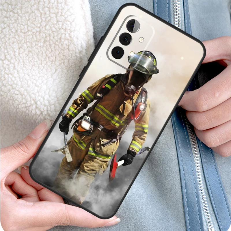 Firefighter Fire Fireman Phone Case For Samsung Galaxy A34 A54 A14 A53 A33 A13 A12 A32 A52 A15 A25 A35 A55 A71 A51